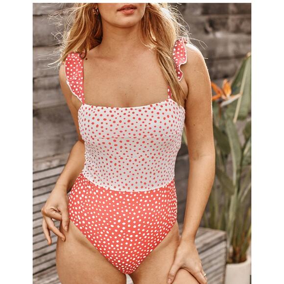 Summersalt Ruffle Oasis One-Piece Swimsuit . Size 8 - Picture 1 of 4